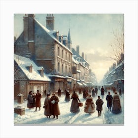 Paris In Winter Art Print Canvas Print