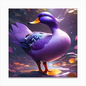 Duck In The Water 1 Canvas Print