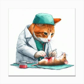 Doctor Cat 1 Canvas Print