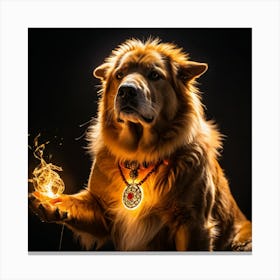 Holy Glowing Beast Master Pet Canvas Print