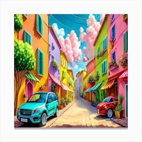 Colorful Street Canvas Print