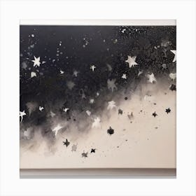 Black And White Stars Canvas Print