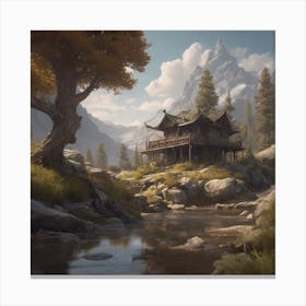 Peaceful Landscapes Trending On Artstation Sharp Focus Studio Photo Intricate Details Highly De (1) Canvas Print