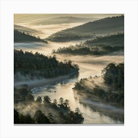 Misty Valley 1 Canvas Print