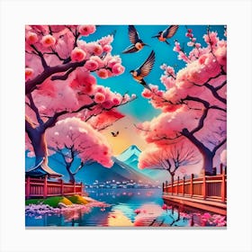 Sakura Blossoms Canvas Print