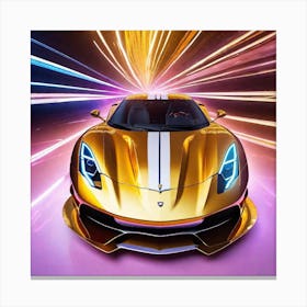 Golden Lamborghini 22 Canvas Print