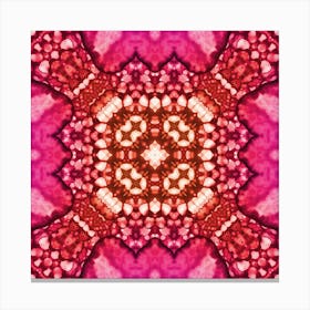 Pink Alcohol Ink Flower Pattern 8 Canvas Print