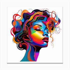 Colorful Woman 6 Canvas Print