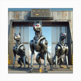 Robot Dogs Canvas Print