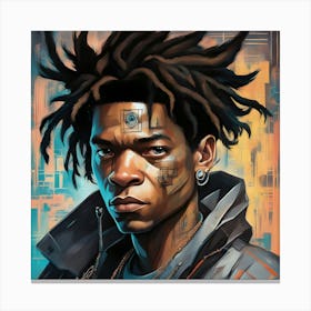 Young Man With Dreadlocks Canvas Print