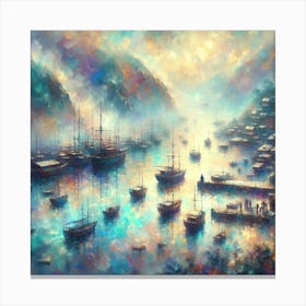 Shanghai Harbor Canvas Print