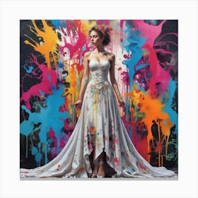 Splatter Bride Canvas Print