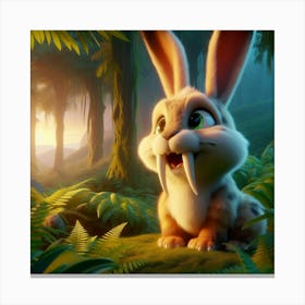 Prehistoric Bunny Canvas Print