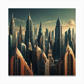 Futuristic Cityscape 42 Canvas Print