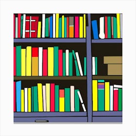 Well Used Bookshelf Canvas Print