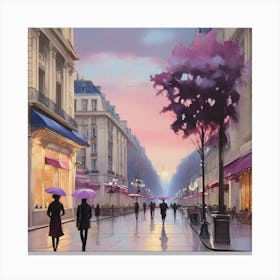 Paris At Dusk.4 1 Canvas Print