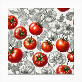 Tomato Pattern Canvas Print