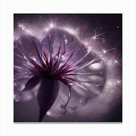 Sparkling Light on Water Drenched Dandelion Canvas Print
