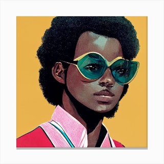 The Disco King Square Canvas Print