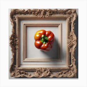Red Pepper In A Frame 1 Canvas Print