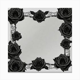 Black Roses 11 Canvas Print