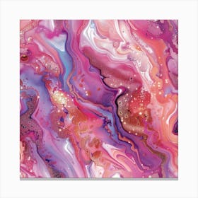 Pink And Purple Swirls Canvas Print