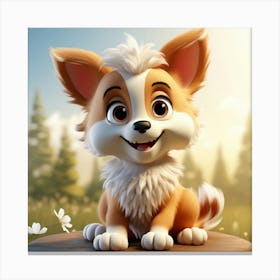 Corgi Puppy 1 Canvas Print