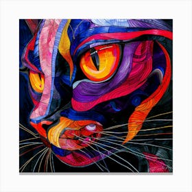 Kitty Zoom - Abstract Cat Canvas Print