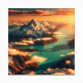 Sunrise Over The Mountains 1 Canvas Print