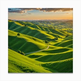 Sunset In The Hills Canvas Print