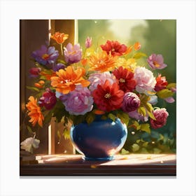 Flowers In A Vase 1 Canvas Print