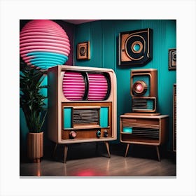 Retro Televisions Canvas Print