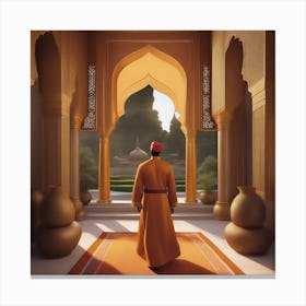 Man In A Robe Canvas Print