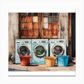 Laundry Machines Canvas Print