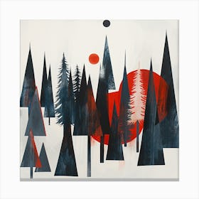 Red Pines 1 Canvas Print