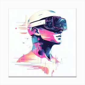 Vr Headset.Generated AI. Wall Art Print 2 Canvas Print