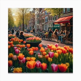 Amsterdam Tulips Canvas Print