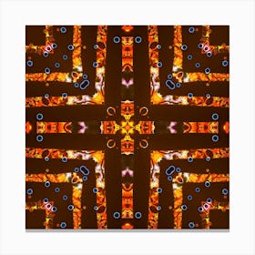 Orange Lines Pattern Canvas Print