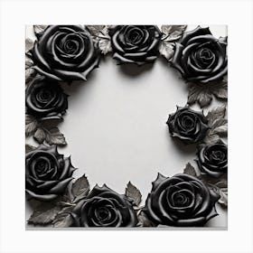 Black Roses 17 Canvas Print