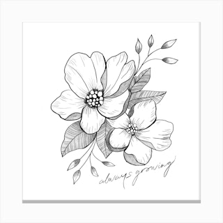 Always Growing Square Canvas Print