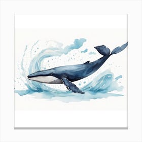 Whale Painting Canvas Print