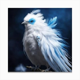 White Feathered Bird Canvas Print