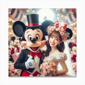 Wedding At Disneyland Canvas Print