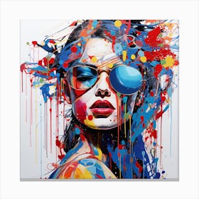 Woman With Sunglasses Canvas Print