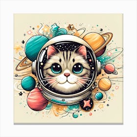 Cat In Space 1 Canvas Print