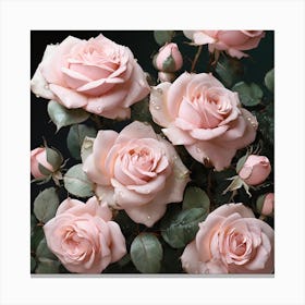 Pink Roses 1 Canvas Print