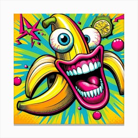 Banana Pop Art 2 Canvas Print