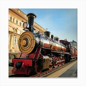 Firefly Intricate Steampunk Locomotive At Victorian London Station 63892 (2) Canvas Print