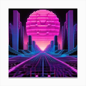 Futuristic Cityscape Canvas Print