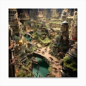 Miniature City by Ants Canvas Print